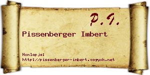 Pissenberger Imbert névjegykártya